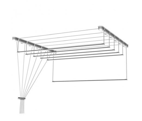 Suszenie prania sufitem 6 prętów 100cm Suszenie prania sufitem 6 prętów 100cm