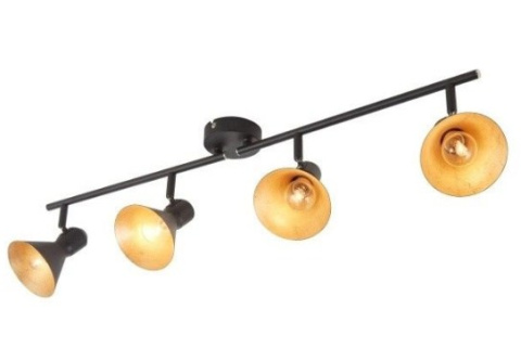 Lampa plafon BRELL 4x czarny złoto włacznik regulowany Lampa plafon BRELL 4x czarny złoto włacznik regulowany