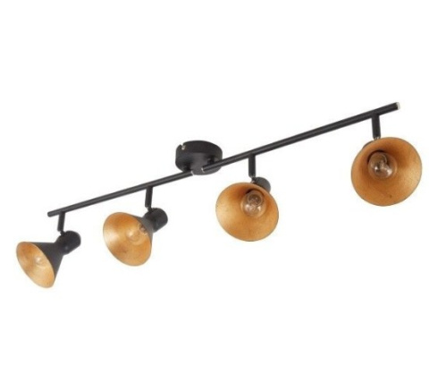 Lampa plafon BRELL 4x czarny złoto włacznik regulowany Lampa plafon BRELL 4x czarny złoto włacznik regulowany