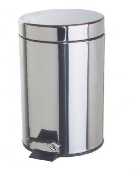 Śmietnik łazienkowy CHROM 3l pedałem metalowy kosz Śmietnik łazienkowy CHROM 3l pedałem metalowy kosz