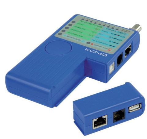 TESTER przewody RJ45 RJ11 BNC koncent USB-A/B UTP/FTP/STP TESTER przewody RJ45 RJ11 BNC koncent USB-A/B UTP/FTP/STP
