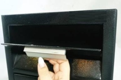 Sejf 8l depozytowy 33x29x24cm wrzutnia sklep biuro Sejf 8l depozytowy 33x29x24cm wrzutnia sklep biuro