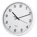 Zegar ścienny TOE biały metalowy szyba baterie 30cm Zegar ścienny TOE biały metalowy szyba baterie 30cm