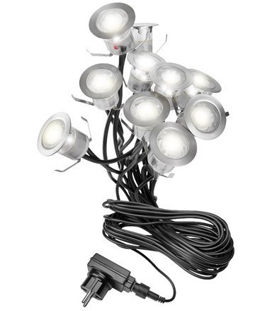 Lampa punktowa tarasowa 30mm LED IP67 12V ciepła 10szt mini Lampa punktowa tarasowa 30mm LED IP67 12V ciepła 10szt mini