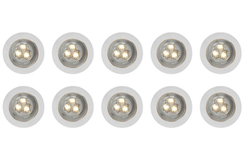 Lampa punktowa tarasowa 30mm LED IP67 12V ciepła 10szt mini Lampa punktowa tarasowa 30mm LED IP67 12V ciepła 10szt mini