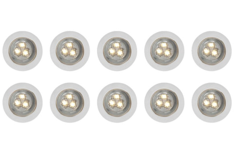 Lampa punktowa mini 30mm LED IP67 12V ciepła 10szt Lampa punktowa mini 30mm LED IP67 12V ciepła 10szt