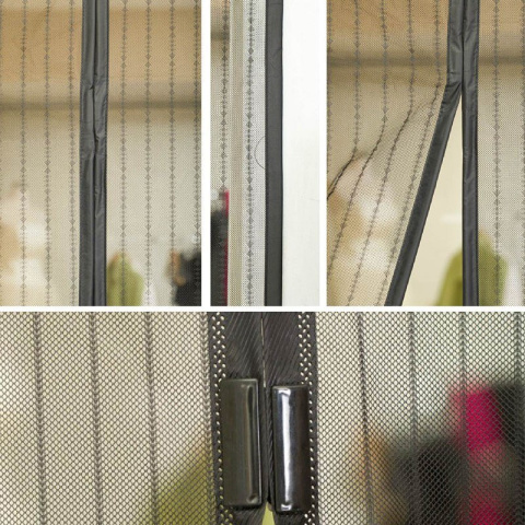Moskitiera drzwi magnesami 206x100,5cm trwała mocna Moskitiera drzwi magnesami 206x100,5cm trwała mocna