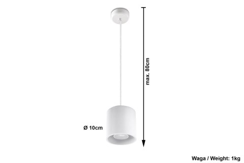 Lampa Wisząca ORBIS 1 Biała żyrandol kuchnia salon pokój Lampa Wisząca ORBIS 1 Biała żyrandol kuchnia salon pokój