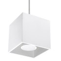 Lampa Wisząca QUAD 1 Biała żyrandol kuchnia salon pokój