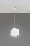 Lampa Wisząca QUAD 1 Biała żyrandol kuchnia salon pokój