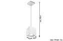 Lampa Wisząca QUAD 1 Biała żyrandol kuchnia salon pokój