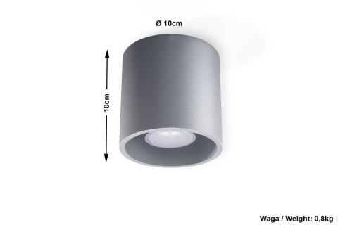 Plafon ORBIS 1 Szary sufit sufitowa lampa spot punkt Plafon ORBIS 1 Szary sufit sufitowa lampa spot punkt
