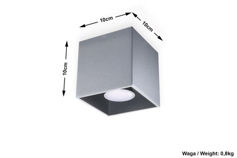 Plafon QUAD 1 Szary sufit sufitowa lampa spot punkt Plafon QUAD 1 Szary sufit sufitowa lampa spot punkt