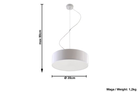 Lampa Wisząca ARENA 35 Biała żyrandol kuchnia salon pokój Lampa Wisząca ARENA 35 Biała żyrandol kuchnia salon pokój