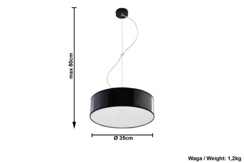 Lampa Wisząca ARENA 35 Czarna żyrandol kuchnia salon pokój Lampa Wisząca ARENA 35 Czarna żyrandol kuchnia salon pokój