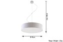 Lampa Wisząca ARENA 45 Biała żyrandol kuchnia salon pokój