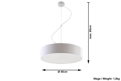 Lampa Wisząca ARENA 45 Biała żyrandol kuchnia salon pokój Lampa Wisząca ARENA 45 Biała żyrandol kuchnia salon pokój