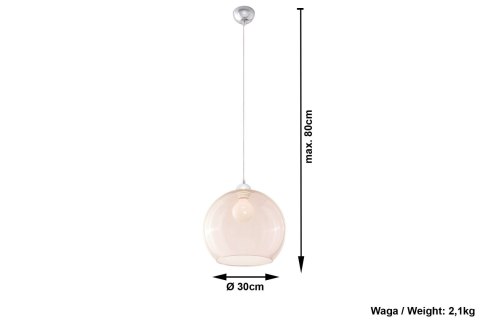 Lampa Wisząca BALL Szampański żyrandol kuchnia salon pokój Lampa Wisząca BALL Szampański żyrandol kuchnia salon pokój