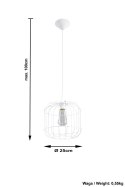 Lampa Wisząca Celta Biała żyrandol kuchnia salon pokój