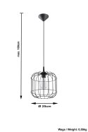 Lampa Wisząca Celta Czarna żyrandol kuchnia salon pokój