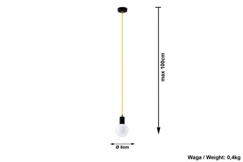 Lampa Wisząca EDISON Żółta żyrandol kuchnia salon pokój Lampa Wisząca EDISON Żółta żyrandol kuchnia salon pokój