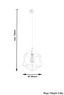 Lampa Wisząca Gaspare Biała żyrandol kuchnia salon pokój