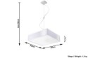 Lampa Wisząca HORUS 35 Biała żyrandol kuchnia salon pokój Lampa Wisząca HORUS 35 Biała żyrandol kuchnia salon pokój