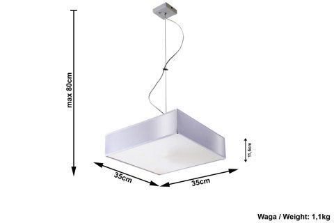 Lampa Wisząca HORUS 35 Szara żyrandol kuchnia salon pokój Lampa Wisząca HORUS 35 Szara żyrandol kuchnia salon pokój