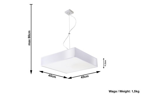 Lampa Wisząca HORUS 45 Biała żyrandol kuchnia salon pokój Lampa Wisząca HORUS 45 Biała żyrandol kuchnia salon pokój