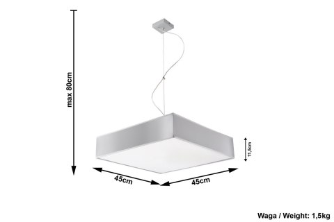 Lampa Wisząca HORUS 45 Szara żyrandol kuchnia salon pokój Lampa Wisząca HORUS 45 Szara żyrandol kuchnia salon pokój