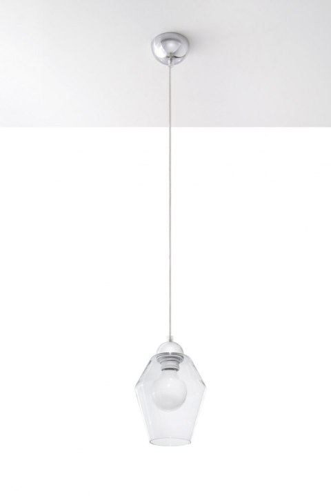 Lampa Wisząca SILVIA przezroczysta żyrandol kuchnia salon pokój Lampa Wisząca SILVIA przezroczysta żyrandol kuchnia salon pokój