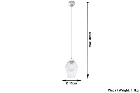 Lampa Wisząca SILVIA przezroczysta żyrandol kuchnia salon pokój Lampa Wisząca SILVIA przezroczysta żyrandol kuchnia salon pokój