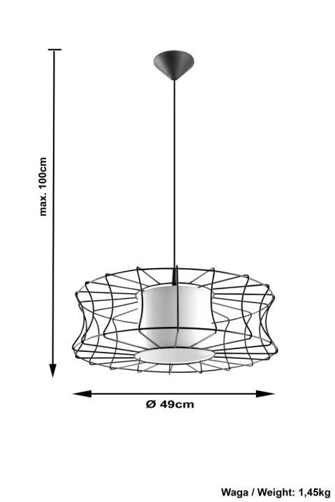 Lampa Wisząca Salerno Biała żyrandol kuchnia salon pokój Lampa Wisząca Salerno Biała żyrandol kuchnia salon pokój