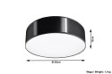 Plafon ARENA 35 Czarny sufit sufitowa lampa spot punkt
