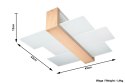 Plafon FENIKS 2 Naturalne Drewno sufit sufitowa lampa spot punkt