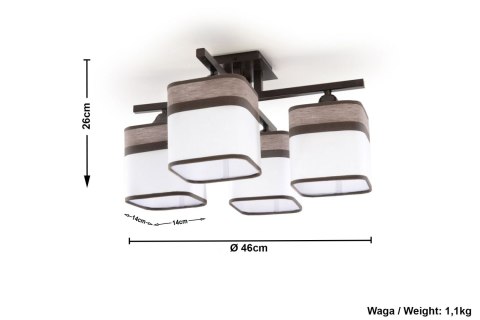 Plafon LATTE 4 sufit sufitowa lampa spot punkt Plafon LATTE 4 sufit sufitowa lampa spot punkt