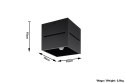 Plafon LOBO Czarny sufit sufitowa lampa spot punkt