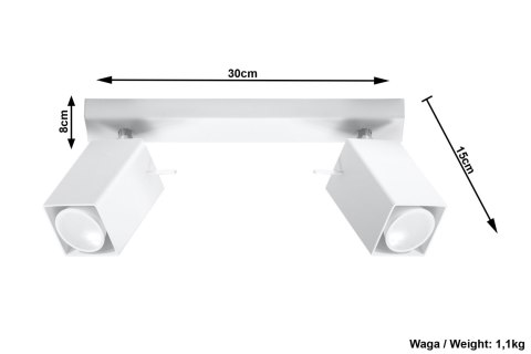 Plafon MERIDA 2 Biały sufit sufitowa lampa spot punkt Plafon MERIDA 2 Biały sufit sufitowa lampa spot punkt