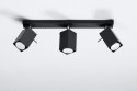 Plafon MERIDA 3 Czarny sufit sufitowa lampa spot punkt