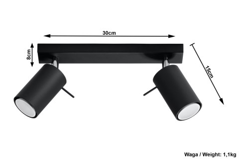 Plafon RING 2 Czarny sufit sufitowa lampa spot punkt Plafon RING 2 Czarny sufit sufitowa lampa spot punkt