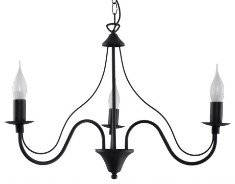 Żyrandol MINERWA 3 Czarny wiszący salonowy lampa domowy Żyrandol MINERWA 3 Czarny wiszący salonowy lampa domowy