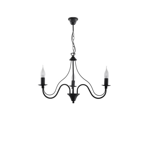 Żyrandol MINERWA 3 Czarny wiszący salonowy lampa domowy Żyrandol MINERWA 3 Czarny wiszący salonowy lampa domowy