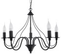 Żyrandol MINERWA 5 Czarny wiszący salonowy lampa domowy