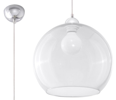 Lampa Wisząca BALL przezroczysta żyrandol kuchnia salon pokój Lampa Wisząca BALL przezroczysta żyrandol kuchnia salon pokój