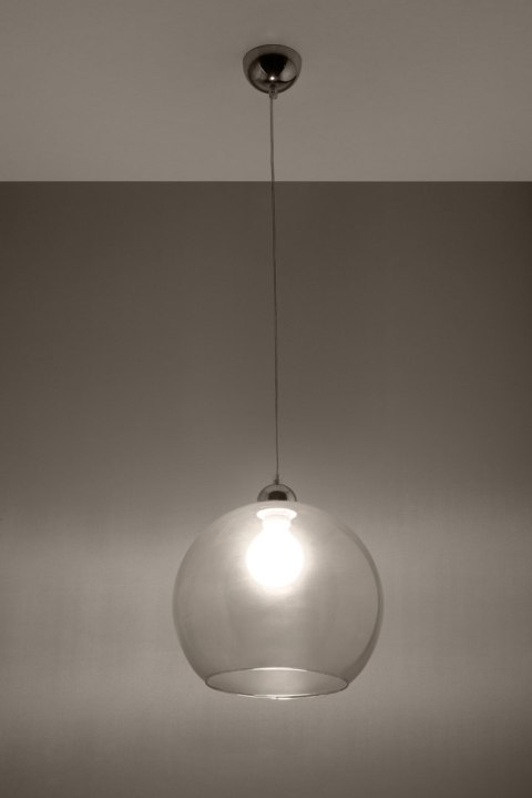 Lampa Wisząca BALL przezroczysta żyrandol kuchnia salon pokój Lampa Wisząca BALL przezroczysta żyrandol kuchnia salon pokój