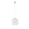 Lampa Wisząca BALL przezroczysta żyrandol kuchnia salon pokój