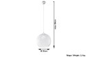 Lampa Wisząca BALL przezroczysta żyrandol kuchnia salon pokój