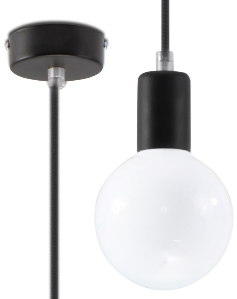 Lampa Wisząca EDISON Czarna żyrandol kuchnia salon pokój Lampa Wisząca EDISON Czarna żyrandol kuchnia salon pokój
