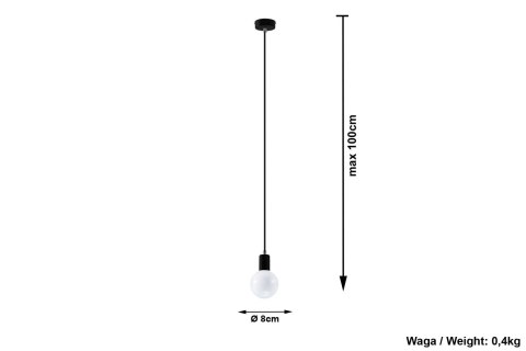 Lampa Wisząca EDISON Czarna żyrandol kuchnia salon pokój Lampa Wisząca EDISON Czarna żyrandol kuchnia salon pokój