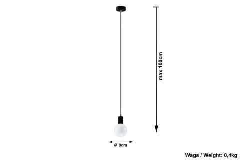 Lampa Wisząca EDISON Czarno-Biała żyrandol kuchnia salon pokój Lampa Wisząca EDISON Czarno-Biała żyrandol kuchnia salon pokój